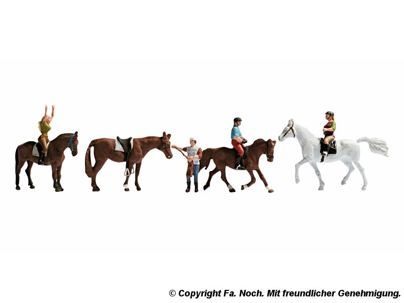 Noch Figuren Spur N Reiter mit Pferden 36630