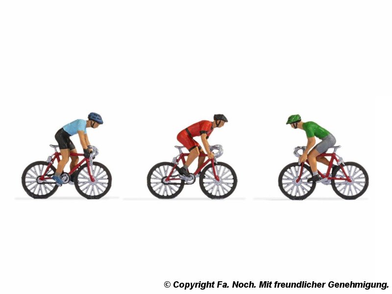 Noch Figuren Spur N Rennradfahrer mit Fahrrädern