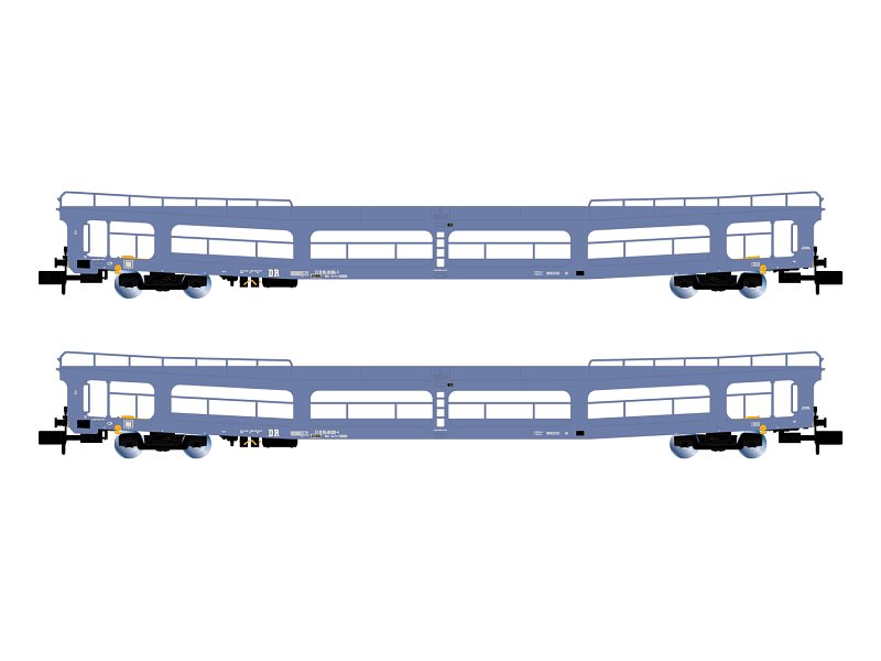Arnold Güterwagen Autotransportwagen DR blau 2-teilig HN4409