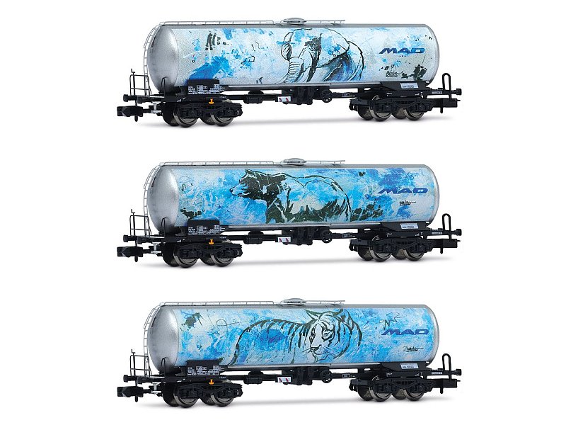 Arnold Güterwagen Kesselwagen MAD 3 Stück Epoche VI HN6687