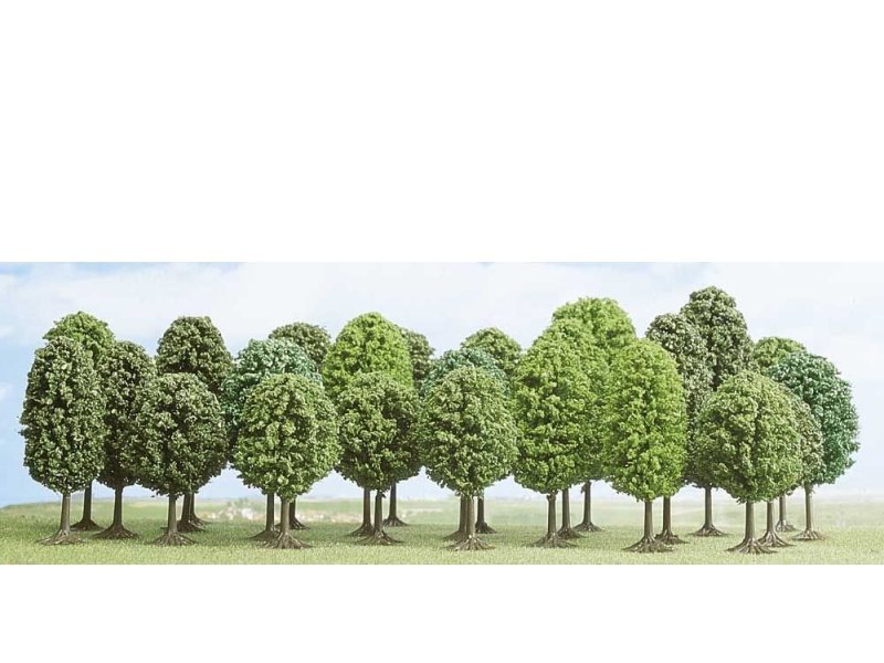 Busch Laubbäume verschiedene Farben und Größen 35 - 55mm 25 Stück 6587