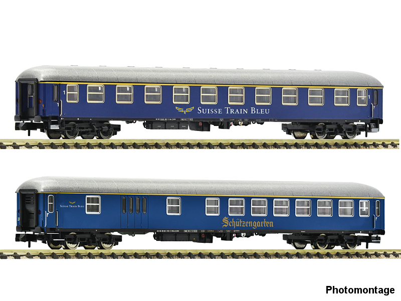 Fleischmann N Schnellzugwagen-Set 2 Suisse Train Bleu Epoche VI 2-teilig 6260083