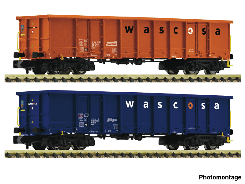 Fleischmann N Güterwagen offene Güterwagen Wascosa Epoche VI 2-teilig 6660140