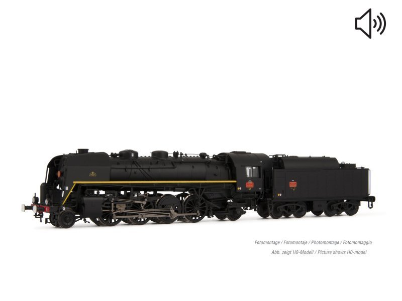 Arnold Dampflokomotive 141R840 schwarz / gelb SNCF Öltender Epoche III HN2484S