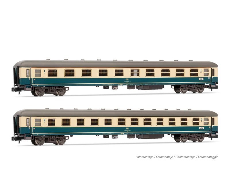 Arnold Reisezugwagen Set DB blau beige 1x Am203 1x Bm233 HN4362