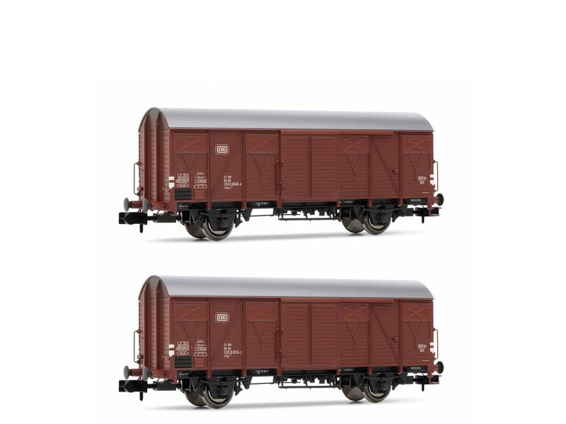 Arnold gedeckte Güterwagen Gs mit Bretterwänden DB 2-teilig HN6522