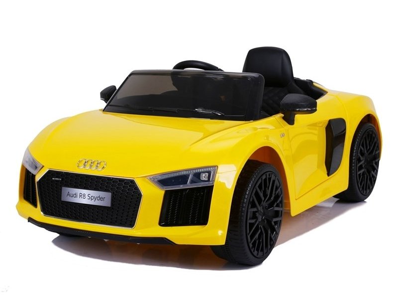 LEAN CARS Kinder-Elektroauto Audi R8 Spyder gelb