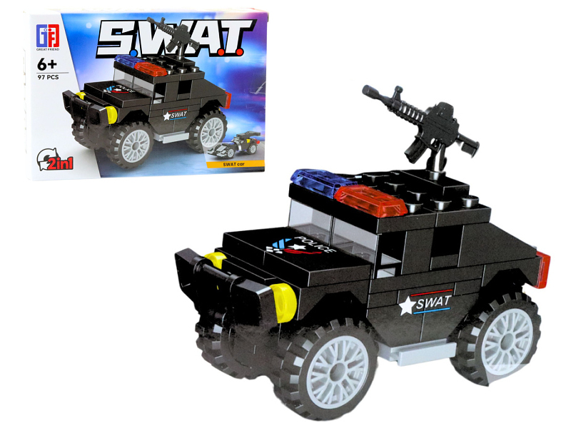 Lean Toys Bausteineset SWAT Car 97 Teile 23584_1