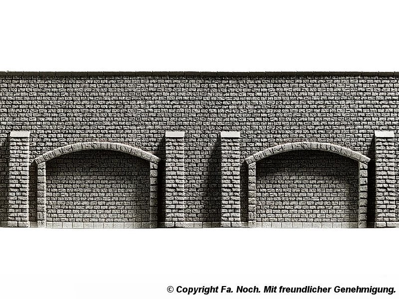 Noch N Arkadenmauer extra lang Hartschaum 34859