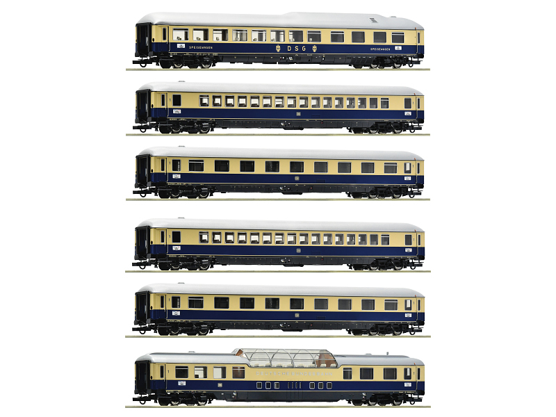 Roco H0 Personenwagen-Set1+2 6- teilig „Rheinpfeil“ DB Epoche III 74048 + 74049