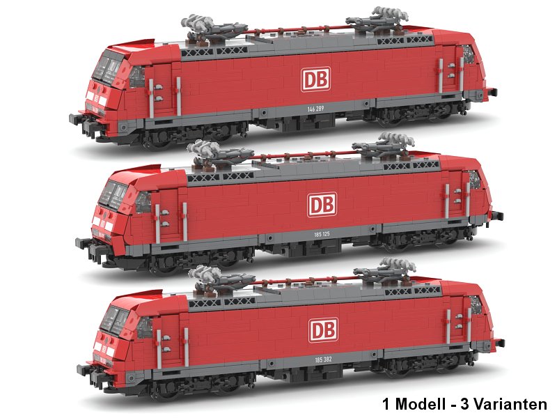 Stone Heap Bausteineset DB BR 146.2,185,185.2, 3 in 1 Set 1548 Teile SH-006