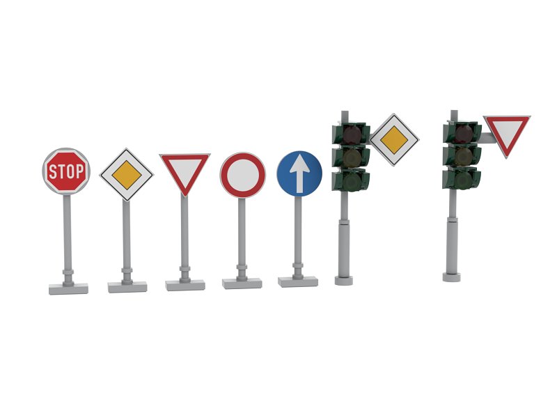 Stone Heap Bausteineset TLRS Ampel und Verkehrsschilder 67 Teile SH-2019