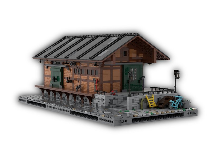 Stone Heap Bausteineset Historischer Güterschuppen 2644 Teile SH-2038