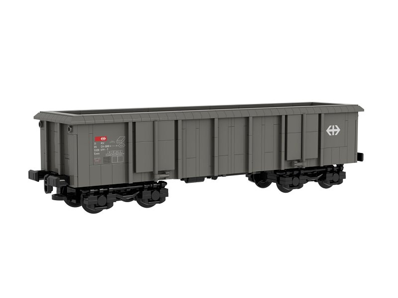 Stone Heap Bausteineset Offener Güterwagen SBB EAOS 813 Teile SH-3011