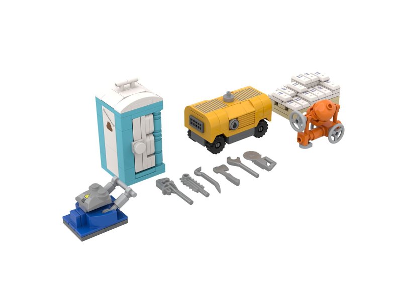 Stone Heap Bausteineset Baustellenzubehör 182 Teile SH-5009