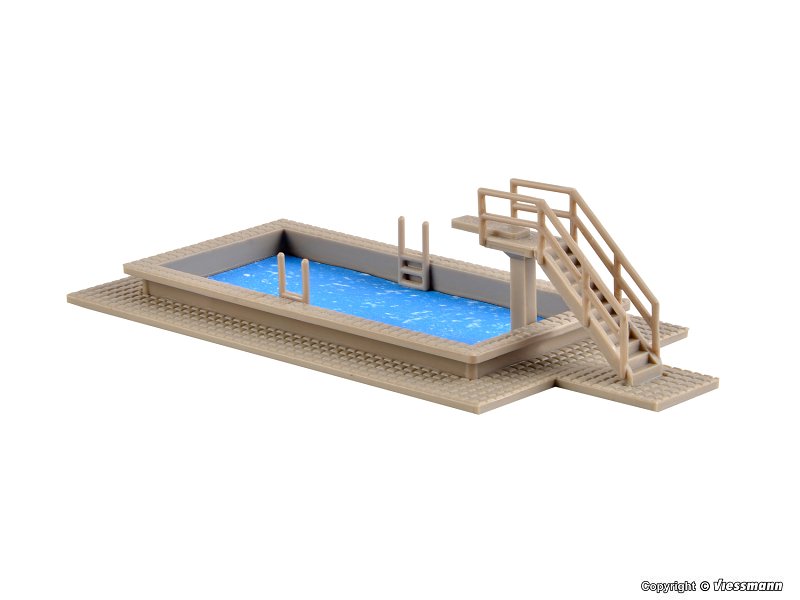 Vollmer Bausatz Schwimmbad Pool mit Sprungturm Spur N 47668